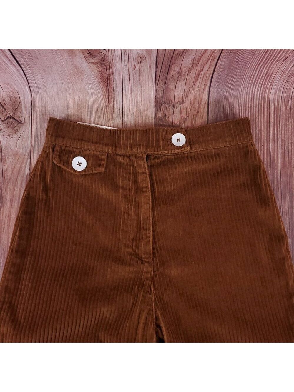 NWT Zara Womens Size 2 The Marine Culotte in Sweet Corduoiry Wide Leg Pants - Picture 5 of 15